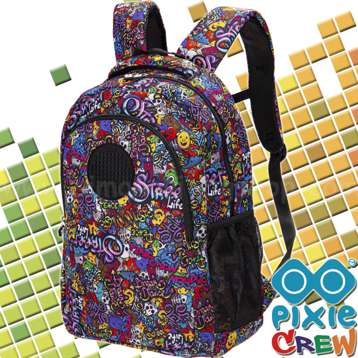 Pixie Crew Backpack with two compartments Graffiti PXB-16-52